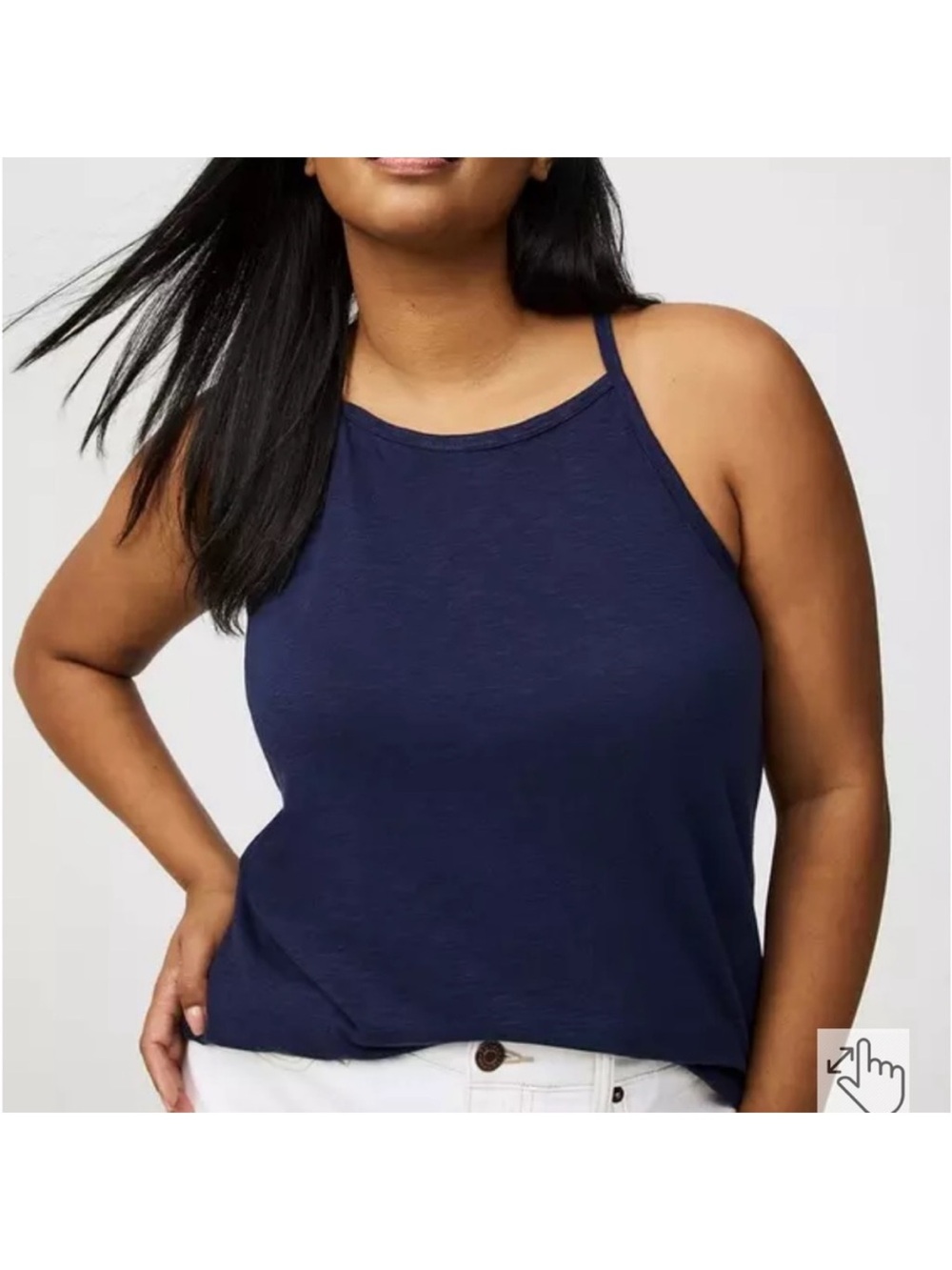 NWT Torrid Crochet Detail Slate Blue Tank Top